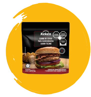 Carne de cerdo para hamburguesa sabor tocino